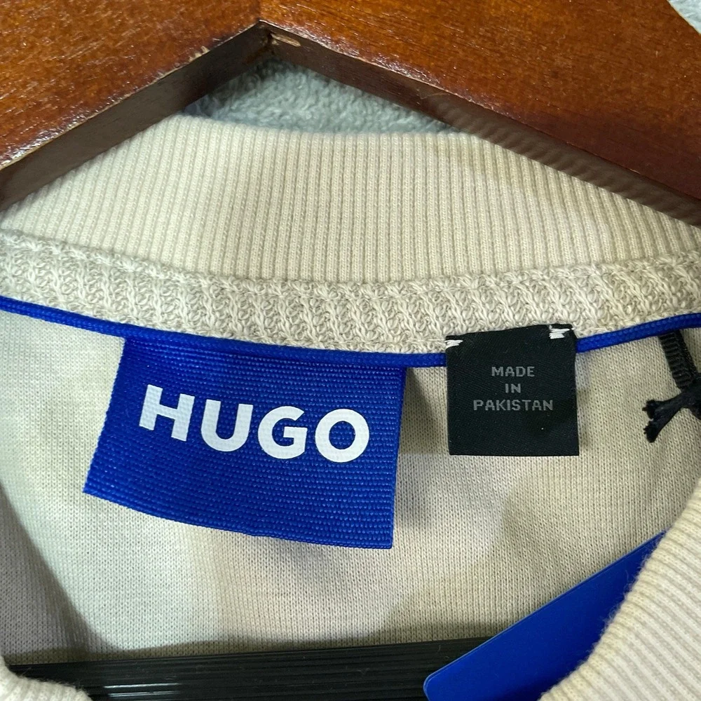NWT Hugo Nuwaffle T-Shirt Men's Large Beige Cotton Blend